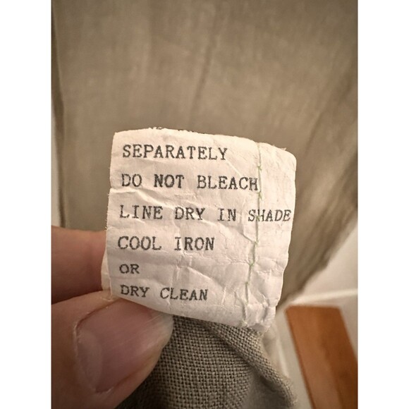 Laura Gotti Womens Linen Maxi Dress Sleeveless Slit Lightweight Sand Size Large - Picture 4 of 5